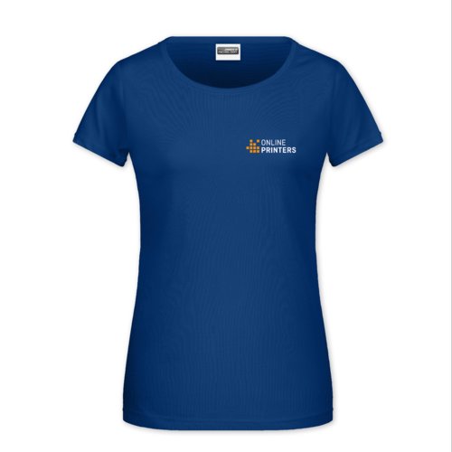 Mrkebl bomulds T-shirt til damer med korte rmer.