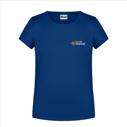 Mrkebl bomulds-T-shirt til piger med korte rmer.