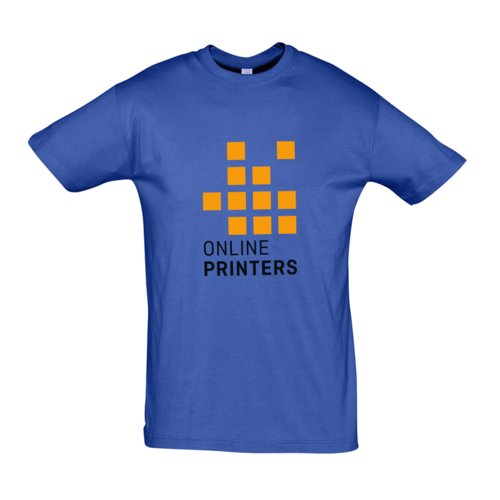 Kongeblå bomulds-T-shirt, unisex-pasform.
