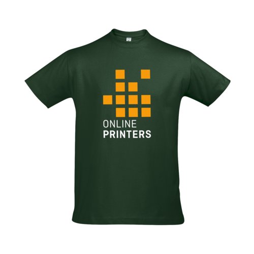 Mrkegrn bomulds T-shirt med korte rmer.