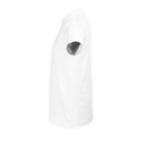 Hvid bomulds T-shirt til mnd med korte rmer.
