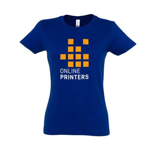 Mrkebl bomulds T-shirt til kvinder med korte rmer.