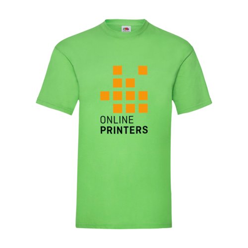 blegrn bomulds-T-shirt til mnd med korte rmer.