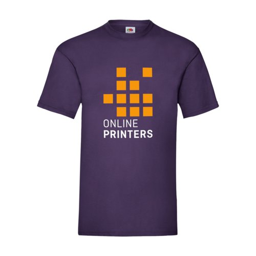 Violet bomulds T-shirt til mnd med korte rmer.