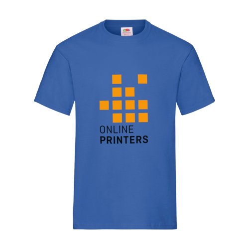 Kongebl bomulds T-shirt til mnd med korte rmer.