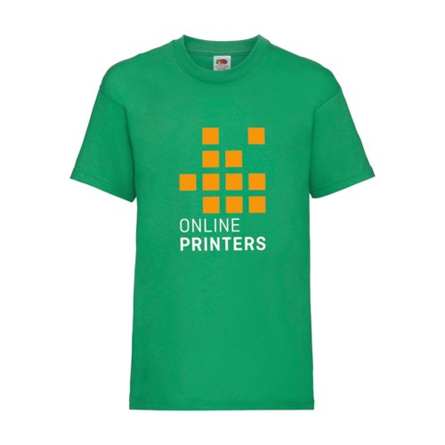 Grn bomulds T-shirt til brn med korte rmer.