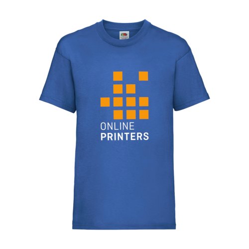Kongebl bomulds T-shirt til brn med korte rmer.