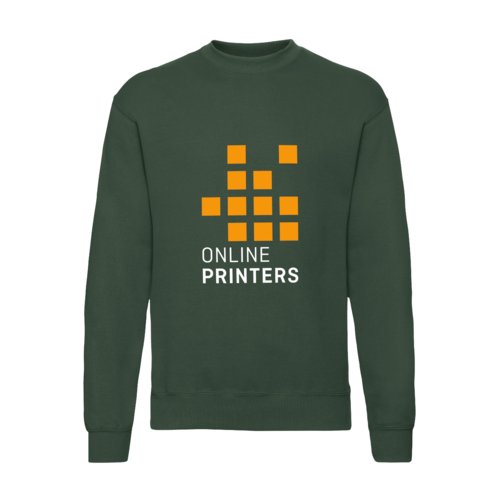 Grn bomulds sweatshirt med lange rmer.