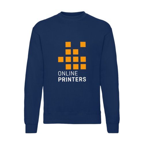 Marinebl bomulds-polyester sweatshirt til mnd.