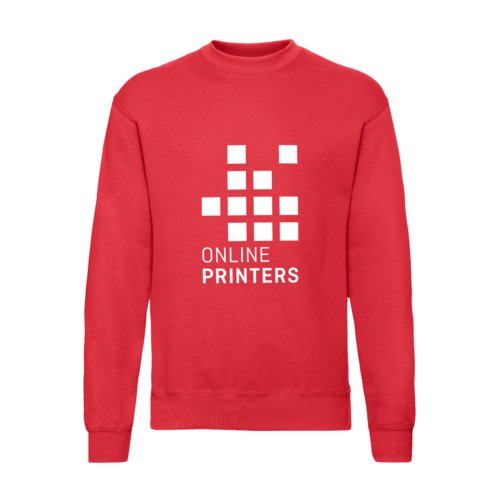 Rd bomuldsblanding sweatshirt til mnd med lange rmer.