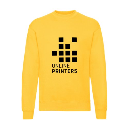 Gul sweatshirt i bomuldsblanding til mnd.