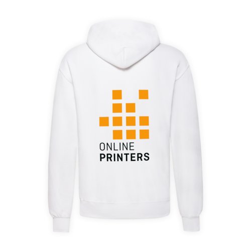 Hvid bomulds-polyester httetrje til mnd med htte.