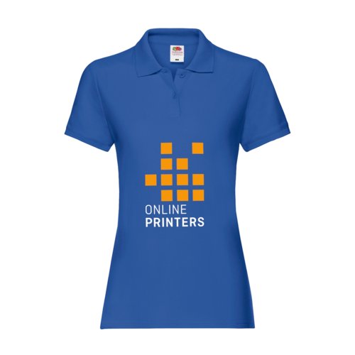 Kongebl damepolo shirt i bomuld med kort knaplukning.