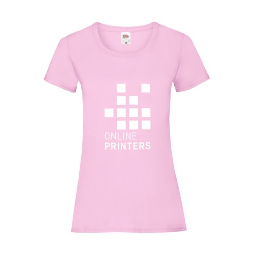 Lyserd bomulds T-shirt til damer med korte rmer.
