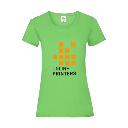 blegrn bomulds T-shirt til kvinder med korte rmer.