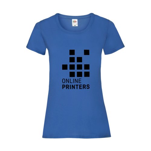 Kongebl dame T-shirt i bomuld med korte rmer.