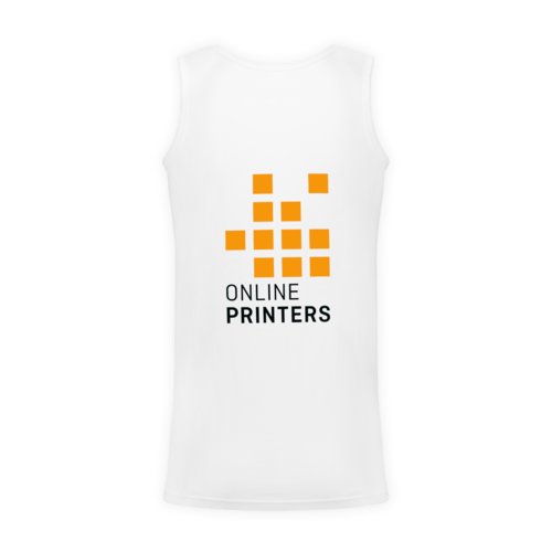 Hvid bomulds tanktop til mnd.
