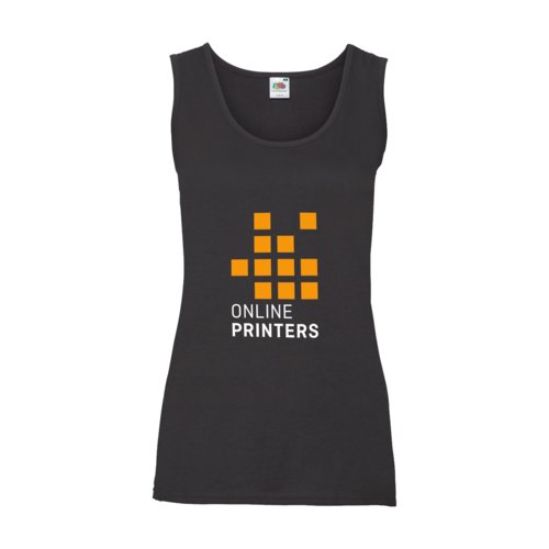Gr bomulds tanktop med rund hals.