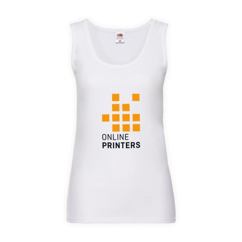 Hvid bomulds tanktop til damer.