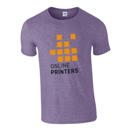 Lillameleret bomulds T-shirt til mnd med korte rmer.