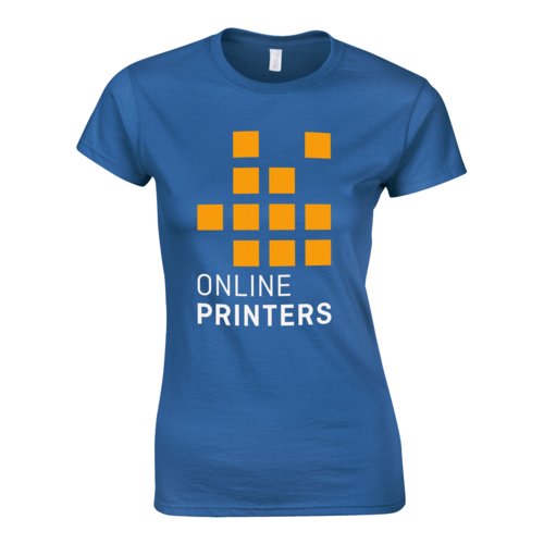 Royal bl dame T-shirt i bomuldsjersey med korte rmer.