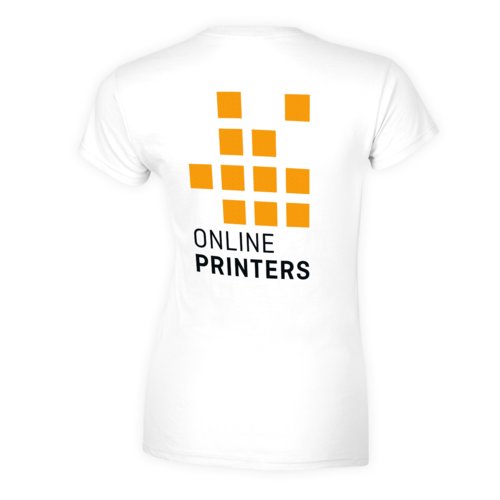 Hvid dame T-shirt i bomuldsjersey med korte rmer.