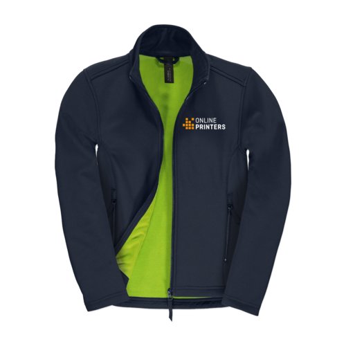 Navybl softshelljakke i polyester og elastan til damer.