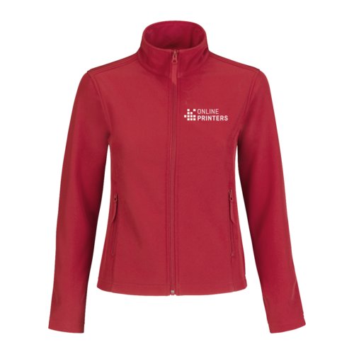 Rd softshelljakke i polyester og elastan til damer.