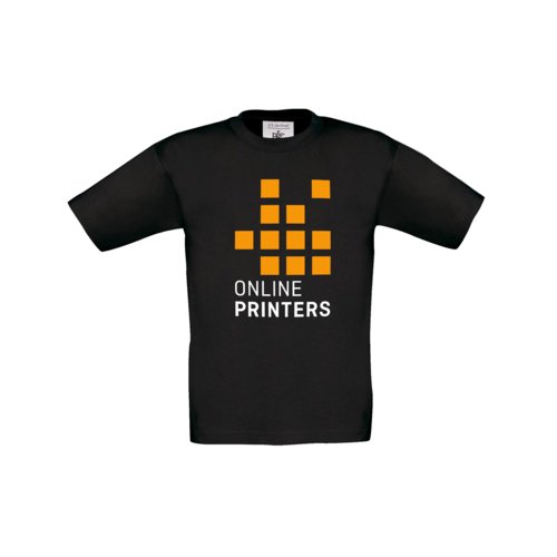 Sort brne-T-shirt i bomuld med korte rmer.