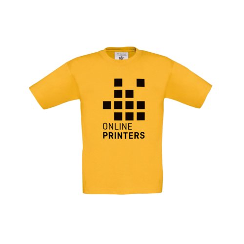 Gulgul bomulds-T-shirt til brn med korte rmer.