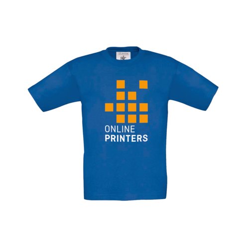 Kongebl brne-T-shirt i bomuld med korte rmer.