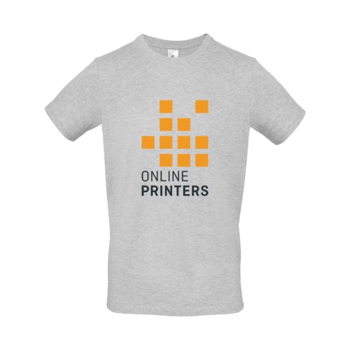 Aske-gr bomulds T-shirt til mnd med korte rmer.