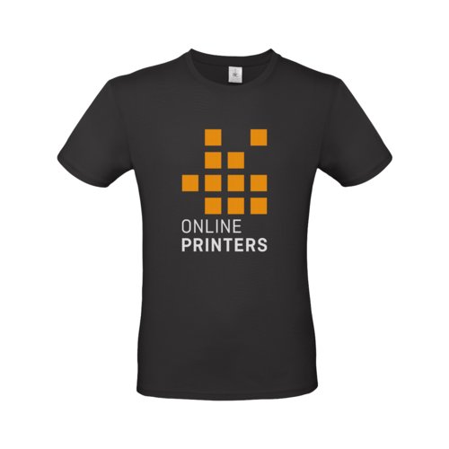 Sort bomulds T-shirt til mnd med korte rmer.