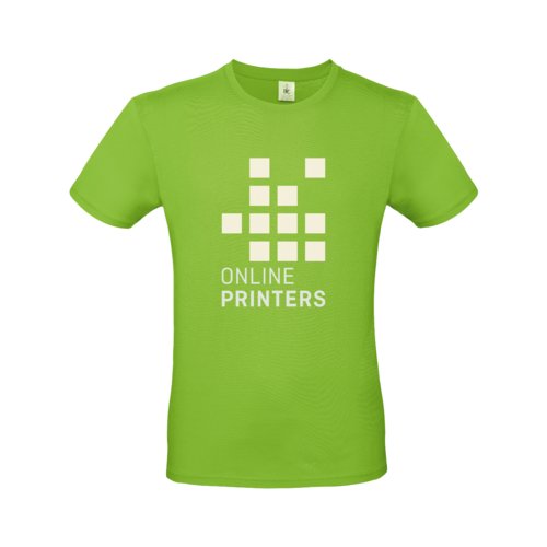 blegrn bomulds-T-shirt til mnd med korte rmer.