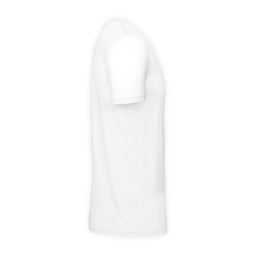 Hvid bomulds T-shirt til mnd med korte rmer.