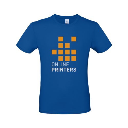 Kongebl bomulds-T-shirt til mnd med korte rmer.