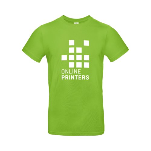 blegrn bomulds-T-shirt til mnd med korte rmer.
