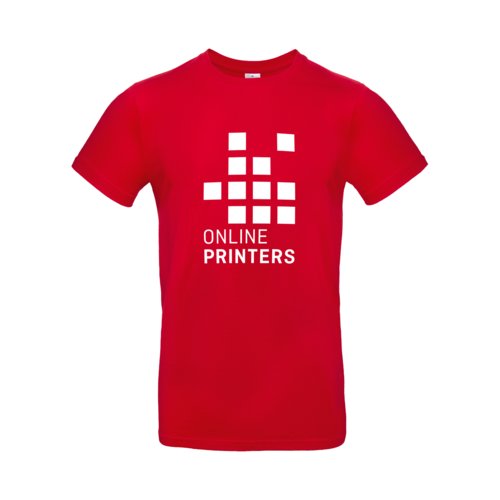 Rd bomulds T-shirt til mnd med korte rmer.