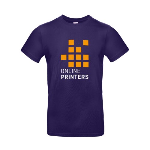 Mrklilla bomulds-T-shirt til mnd med korte rmer.