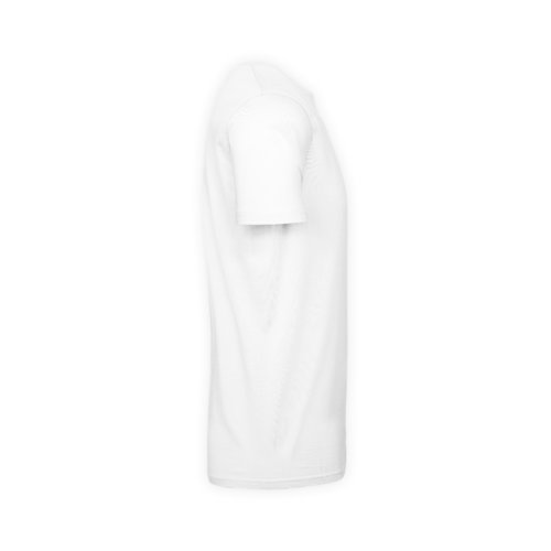 Hvid bomulds T-shirt med korte rmer og rund hals.