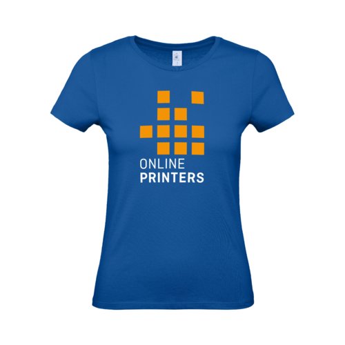 Kongebl bomulds T-shirt til damer med korte rmer.