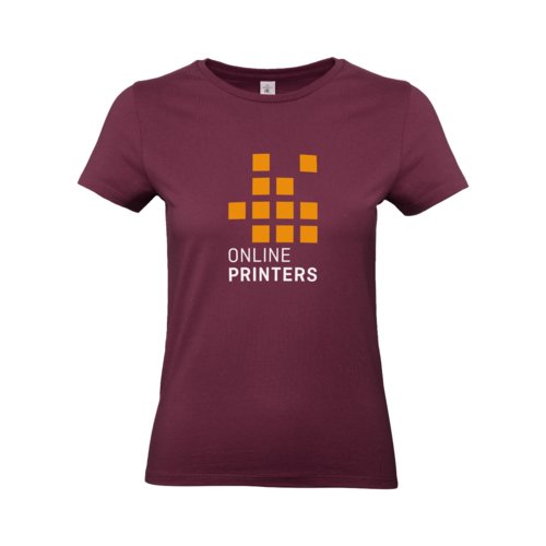 Burgunderfarvet bomulds T-shirt til damer.