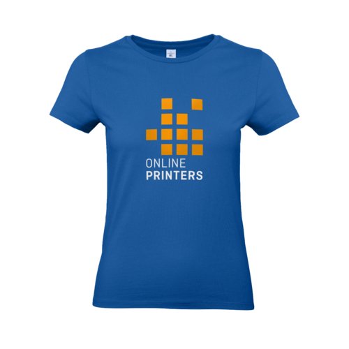 Kongebl bomulds T-shirt til damer, skrddersyet snit.