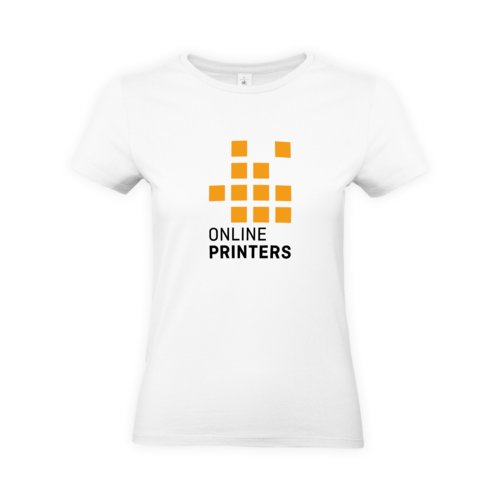 Hvid bomulds T-shirt til kvinder med korte rmer.