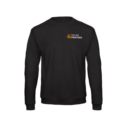 Sort sweatshirt i polyester og bomuld til herrer.