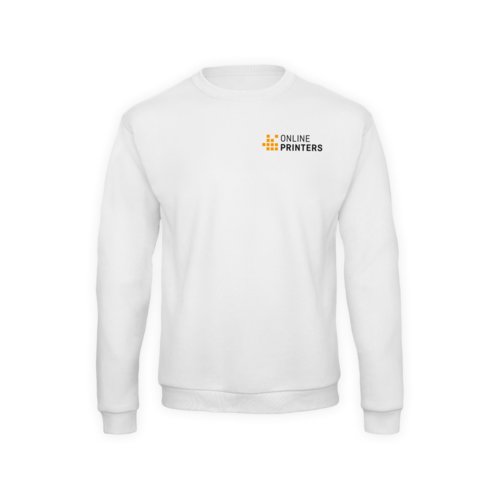 Hvid bomuldsblanding sweatshirt til mnd.