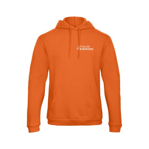 Orange httetrje i blandet stof med htte og kngurulomme.