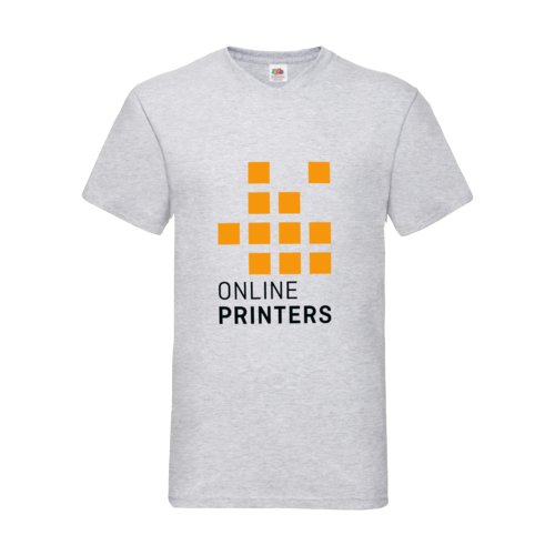 Grmeleret bomulds T-shirt med V-udskring til mnd.