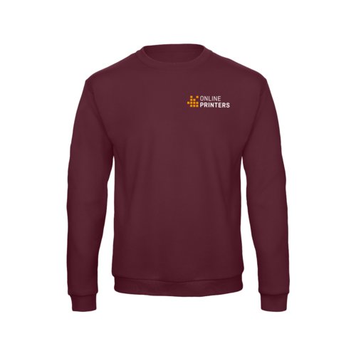Burgundy sweatshirt i polyester-bomuldsblanding.