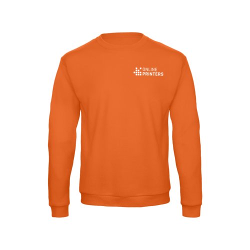 Orange sweatshirt i bomuldsblanding til herre.